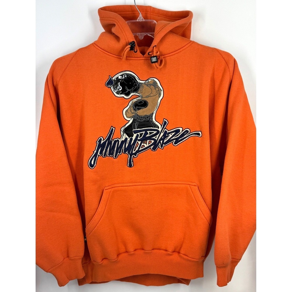 Johnny Blaze Orange Pullover Hoodie 2XL Wu Tang Tyson‎ Boxing Gloves Streetwear
